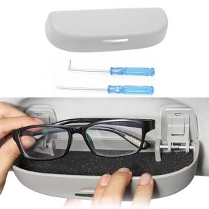 Coleya &Eacute;tui &agrave; Lunettes de Voiture Compatible avec VW T-ROC 2018-2024, Porte Lunettes de Voiture, Support de Lunettes de Soleil de Voiture, T ROC Accessoire Bo&icirc;te &agrave; Lunettes (Gris) (Coleya, neuf)