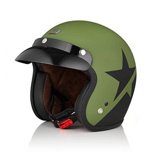 ORIGINE Casque de Moto Jet Ouvert de Homologué ECE Casque de Moto Scooter avec Visière (H&H Sports Protection srl, neuf)