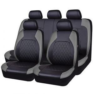 LXBSXY pour Renault Kadjar 2015-2022,Ensemble Complet de Housses de si&egrave;ge de Voiture en Cuir imperm&eacute;able,Compatible airbag lat&eacute;ral, Lavable et Facile &agrave; Installer,A-Gray (郁华, neuf)