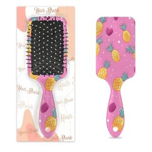 Mexpekil Brosse &agrave; cheveux de massage pour homme et femme - Brosse d&eacute;m&ecirc;lante pour cheveux humides ou secs - Peignes &agrave; coussin d'air doux (ananas mignons) (HSYOYO, neuf)