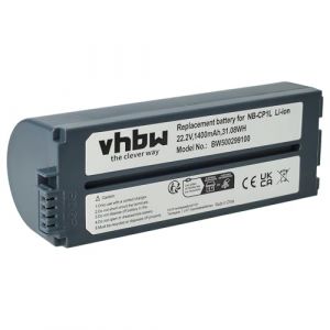 vhbw Batterie Compatible avec Canon Selphy CP-1200, CP-100, CP-1000 imprimante, Scanner, imprimante d'étiquettes (1400mAh, 22,2V, Li-ION) (ElectroPapa, neuf)