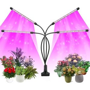 Lampe Plante, Lampe Croissance， Spectre Complet Lampe Pour Plante Lampe Plante D'Intérieur Clipser， 2 têtes Lampe Plantes, Lampe Plante Croissance, Lampe Plante Intérieur Croissance Réglable 360° (HuaMuDM, neuf)