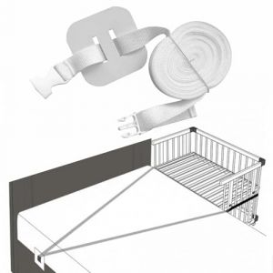Xiqiggi 6 m Sangle pour Lit de Bébé, Réglable Fixation de Latéralefixation Lit D'Appoint, Sangle Garde Lit Latérale, Universel Sangle pour à Sommier Tapissier la Fixation D'Un Bébé Cododo (HIKEYI, neuf)