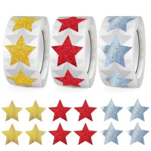 Lot de 1500 Autocollant &Eacute;toile Scintillantes, Gommettes &Eacute;toiles Autocollants, &Eacute;toiles Paillet&eacute;es Autocollantes, Stickers Etoile pour Scrapbooking, Cartes de V&oelig;ux, Sacs, Cadeaux, Bricolage (XLZJYIJ-EU, neuf)