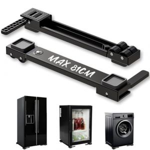 goldmiky Support R&eacute;glable pour Machine &agrave; Laver avec Roulettes - 2 Pi&egrave;ces,Taille Extensible 50-80 cm, Verrouillage,Stable et Sur&eacute;lev&eacute;,Facile &agrave; D&eacute;placer pour Lave-Linges, S&egrave;che-Linge et R&eacute;frig&eacute;rateurs (EVER-EU, neuf)