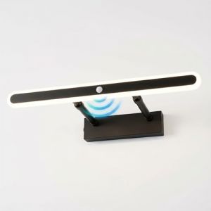 HMAKGG Applique Salle de Bain avec Interrupteur, 40cm Lampe Miroir Salle de Bain LED avec D&eacute;tecteur de Mouvement, 4000K, &Eacute;tanche IP44 R&eacute;glable 180&deg; Applique Miroir pour Armoir Toilette, Noir (HMAKGG-FR, neuf)