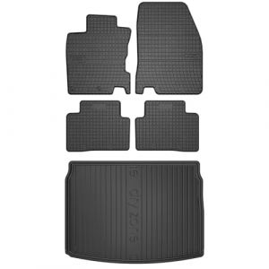 MOTOS Kit de tapis de voiture et de tapis de coffre en caoutchouc pour Nissan Qashqai II 2013-2021 Am&eacute;liorez votre confort de voyage avec tapis antid&eacute;rapant voiture ElToro- Tapis de sol voiture tous t (MOTOS EU, neuf)