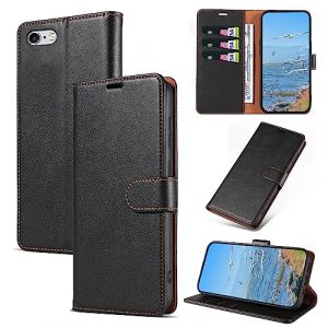 KKEIKO Coque pour iPhone 6s Plus/iPhone 6 Plus, Antichoc Magnetique Étui à Rabat avec Porte Cartes, Portefeuille Housse en Cuir PU Coque pour iPhone 6s Plus/iPhone 6 Plus, Noir (KKEIKO, neuf)