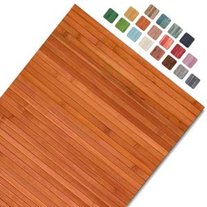 CosìCasa Tapis Cuisine Devant Evier Lavable Bambou - Tapis Cuisine Long en Bois - Tapis De Bain Bois Antidérapant - Tapis Bambou Salle De Bain, Caillebotis Douche Extérieure, Terracotta, 50X180 (HomeLife Italy, neuf)