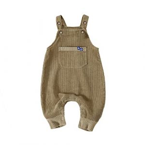 Volunboy B&eacute;b&eacute; Unisexe Dinosaure Salopette, Enfant Velours C&ocirc;tel&eacute; R&eacute;glable Combinaison Pantalon(Marron-2,18-24 mois,Taille 90) (Volunboy, neuf)