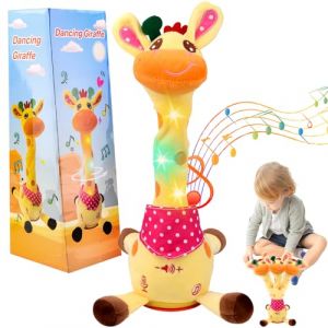 Girafe Chantante et Dansante, Jouet Girafe qui Danse et Parle, Peluche Girafe Musicale, Jouet Parlant, Promouvoir la Langue, Cadeaux d'anniversaire pour B&eacute;b&eacute; Enfants, Gar&ccedil;ons et Filles - Jadyon (yuchu, neuf)