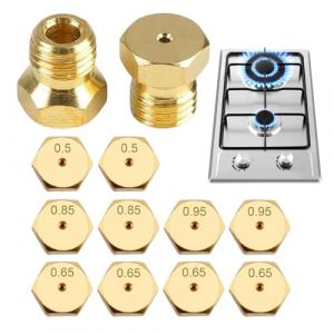 QEXUJOW Buses,10 buses &agrave; gaz pour br&ucirc;leurs GPL/propane, avec filetage M6 x 0,75 (1x0,50, 1x0,65, 1x0,70, 1x0,87, 1x0,95 mm). (jianxinzhao, neuf)