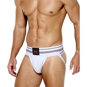 Casey Kevin Jockstrap Homme Suspensoirs de Sport String sous-V&ecirc;tement Masculine Slips Tanga Sexy Lingerie Homme (Casey-Kevin, neuf)