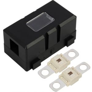 80A Porte-fusible ANS pour Véhicules avec 2 Fusibles Midi à Vis, Porte Fusible Voiture, Protection à Courant pour Autos, Camions, Engins de Chantier, Machines Agricoles, Bus et Caravanes (80A) (YuShangMei, neuf)