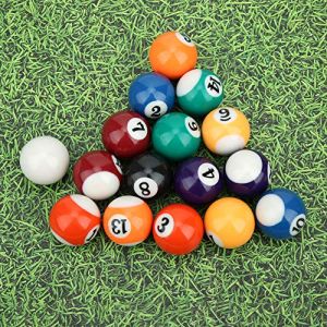 Boule De Billard, Boule De Billard en Résine, 16 Pièces, 32 Mm, 15 Pièces Boule Numérotée Et 1 Pièce Boule Blanche pour Salle De Jeu, Sport, Jeux Récréatifs (Aeuyweu, neuf)