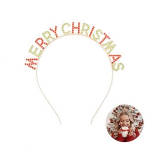 Serre-Tête De Noël Pour Adultes,Serre-Tête De Noël,Joyeux Noël,Accessoires De Cheveux De Noël,Serre-Tête De Noël Pour Femmes,Serre-Tête De Noël Avec Strass Étincelant Cadeau En Forme De Boule (daomx47, neuf)