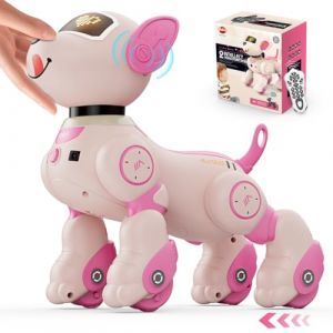 VATOS Robot Chien Enfants Jouet Télécommandé - Voix et Télécommande 2,4 GHz Animal de Compagnie avec 20+ Fonctions, Danse Programmable Musique RC pour Enfants 3-12 Ans (XIAOMA ONLINE EU, neuf)