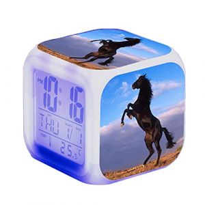 SerendipitousWhisper Réveil Cheval - LED - Alarme Animale - avec lumière - Brillant dans la Nuit - pour Enfants et Adultes - Cadeaux d'anniversaire pour Enfants Adultes (SerendipitousWhisper, neuf)