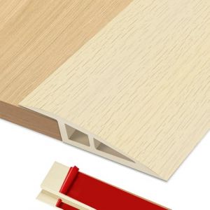 BOYIFEIJIE Barre de Seuil Rattrapage de Niveau, 1M x 7cm Barre de Seuil Multiniveau Adhesive PVC, Seuil de Porte Rattrapage Niveau pour Hauteur du Seuil 15mm ~ 20mm (Chêne Blanc) (Baiyirich, neuf)