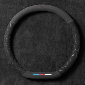 Couvre Volant Voiture en Cuir Protege pour VW Golf 5 6 7 8 GTE GTI GTD，Volant Housse de Volant Antidérapant Cache Volant Voiture Protection Volant (rongjieshishang, neuf)