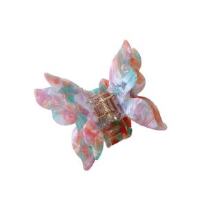 Pinces à cheveux, pinces à griffes, 8 cm double insecte volant pinces à griffes de couleur vive pince à griffes de couleur crème pinces à cheveux pinces à griffes moyennes for cheveux fins(Five Colors (TPHHCFY, neuf)