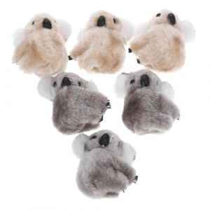 Veemoon Pinces Cheveux Koala Pelucheuses 6 Unit&eacute;s, Barrettes L&eacute;g&egrave;res Et Confortables Pour Filles, Accessoires Coiffure Anniversaire Et Cosplay (Quiet Window, neuf)