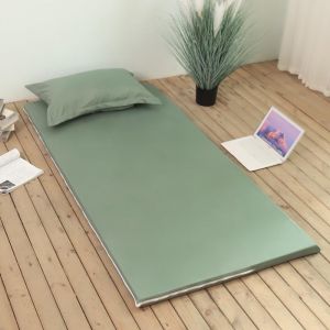 Housse de matelas futon de sol avec fermeture éclair – Protection complète lavable, anti-poussière et amovible avec fermeture éclair pour matelas de sol tatami japonais (vert, 90 x 200 cm) (ChunMing, neuf)