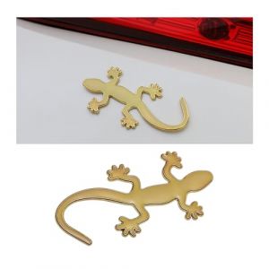 JNNJ Autocollants Voiture, Gecko D&eacute;coration V&eacute;hicule, 3D Autocollants Personnalis&eacute;s en Trois, D&eacute;calcomanie L&eacute;zard Mignon, pour Camions, Ordinateur Portable, Mur, Fen&ecirc;tre, Pare-Chocs(Or) (KJHmaoyi, neuf)