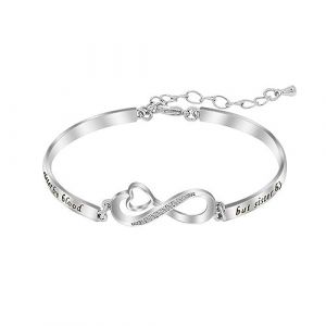 Bracelet Femme Argent 925 Infini, Bijoux Femme Cadeaux Femme Anniversaire F&ecirc;te des M&egrave;res Cadeau Maman Infinity Bracelets,Infini Bracelet Femme Argent 925, infini C&oelig;ur Bracelet avec Cubic Zirconia (zhenliguanglu60hao, neuf)