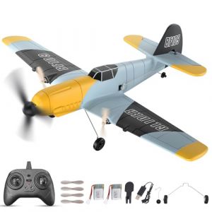 FTJKGH Avion Télécommandé 3 Canaux BF-109, 2.4GHz Avion RC avec 6-Axis Gyro Stabilizer, Avion Radiocommandé, Planeur RTF Planeur Volant Télécommandé Avion，RC Avion pour Adult Enfants (TOPHEFU-FR, neuf)
