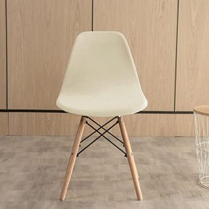 Highdi Housses de Chaise de Salle à Manger Scandinaves, Housse de Chaise en Velours Extensible Luxe, Couverture de Chaise sans Accoudoirs pour Cuisine, Salon, Bureau (Beige,2 Pieces) (Highdi, neuf)