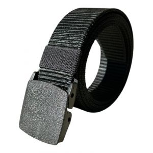 Ceinture tactique pour homme et femme - Ceinture en tissu avec boucle Cobra résistante - Ceinture de travail - Ceinture décontractée tactique - Ceinture réglable - Taille universelle, Noir , Adaptable (MIGURA, neuf)