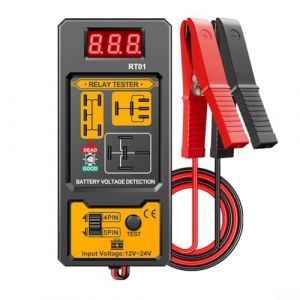 RT01 Testeur de relais automobile 12 V 24 V Affichage num&eacute;rique Outil de d&eacute;tection de tension pour voiture camion moto Syst&egrave;me &eacute;lectrique Test (Lulaimall, neuf)