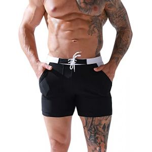 SEAUR Shorts de Bain Maillot de Bain Cale&ccedil;on Homme Sexy Maillot de Bain Boxer Homme pour Piscine Plage Natation XL (MANDIGLO, neuf)