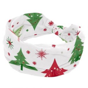 RODAILYCAY Bandeau large vert rouge motif arbre de Noël turban bandeau élastique bandeau bandeau bandeau torsadé accessoires cheveux pour femme (ocenuttldat, neuf)