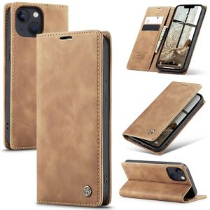 Lanranwa Coque pour iPhone 13 Mini 5G，Housse en Cuir PU Premium，Pochette de Portefeuille Flip Case，Porte Magn&eacute;tique Coque &Eacute;tui，Flip Coque pour iPhone 13 Mini - Marron (Lanranwa, neuf)