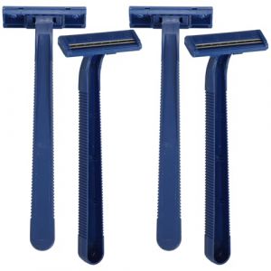 BEBEMOKO Rasoir Jetable en Acier Inoxydable Lot de 24 Pi&egrave;ces Rasoir Corporel Portable Bleu Fonc&eacute; Tondeuse &agrave; Cheveux et &Eacute;pilateur Manuel pour Hommes et Femmes pour Voyage et Sauna (LANGTAO, neuf)