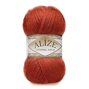 Fil doux 20% laine 80% acrylique Alize Angora Gold pour crochet Lot de 2 pelotes 200g 110m Tricot &agrave; la main pour dentelle Fil turc (36 Terra) (1LEAGUE, neuf)