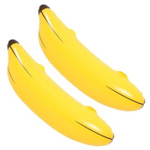 LQIOACU 2 Pièces Bouee Piscine, Accessoire Piscine, Banane Gonflable, 60CM Gonflable Banane Piscine Flotteur PVC (LQIOACU, neuf)