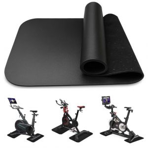 Tapis Home Trainer, 2Pcs 70x28cm Tapis Musculation, Appareil de fitness, 6mm PVC Tapi de Protection de &eacute;quipement de Fitness, Tapi de protection de sol antid&eacute;rapant (YUSHENGTAI, neuf)