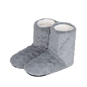 Pantoufles Hiver en Peluche Thermique Chaussons de Maison Bureau Chambre Voyage Confortable Chaussures Bottes Femme Homme Antid&eacute;rapage Mules Int&eacute;rieur Doux Slippers Chaussettes de Sol 38-40 (IBlueloveruk, neuf)