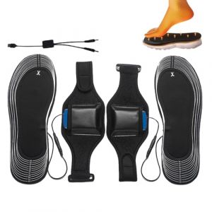 Semelles chauffantes rechargeables,Semelles chauffantes pour bottes | Semelles int&eacute;rieures souples chauffantes &agrave; chargement USB d&eacute;coupables,Respirant avec batterie au Lithium 8000mah et pochette de ba (meixuery, neuf)