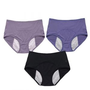 YUBDBFKAI Culotte Anti Fuite urinaire Femme Lavable,3Pcs Culotte Fuite urinaire Femme,Culotte Fuite urinaire Femme Lavable,Respirant Lavable &Eacute;tanche,Incontinence urinaire Femme,D,L (qigaoouzhoubaodan, neuf)