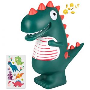Tirelire Enfant Dinosaure Originale pour Fille et Gar&ccedil;on Design D&eacute;coratives pour Chambre, Tirelire Bebe Cadeau pour Offrir (Vert) (ALAMHI, neuf)