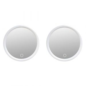 Giwnhvx 2X Miroir Grossissant 10X avec Miroir de Maquillage avec LumièRes Miroir Grossissant LED Compact pour Salle de Bain, Chambre à Coucher, HôTel (mashengtongKYQ, neuf)
