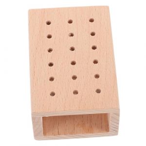 CALLARON Support De Rangement Pour Embouts Manucure En Bois 18 Trous Organisateur De Mèches Outils à Ongles Pratique Pour Usage Professionnel Et Domestique (Raindrops On Roof, neuf)
