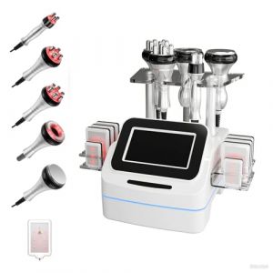 6 en 1 Machine Amincissante Cavitation Ultrasonique Sous Vide Radiofréquence RF Appareil Anti-Cellulite Modeler Beauté du Visage Élimination Graisse pour Sculpter Corps Visage Abdomen Cuisses Bras (TuBanRen, neuf)
