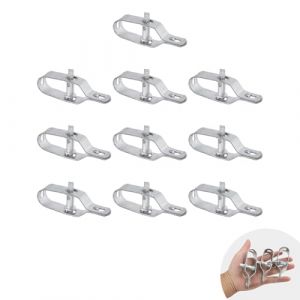10 Pi&egrave;ces Tendeurs Grillage en Acier Galvanis&eacute;, Tendeurs de Fil de Cl&ocirc;ture, Tendeur de Corde &agrave; Linge et Tendeur de C&acirc;ble pour Tension pour Cl&ocirc;ture, Maille, S&eacute;choir &Agrave; Linge (Argent) (DaFuGuangZhi, neuf)
