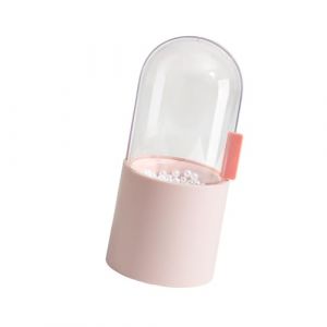 Yinhing Porte-Pinceaux de Maquillage, Bo&icirc;te de Rangement D&eacute;licate pour Pinceaux Cosm&eacute;tiques avec Couvercle Transparent et Fausses Perles, R&eacute;sistant &agrave; l'humidit&eacute; pour Coiffeuse et Salle (Rose) (Kireina-eu, neuf)