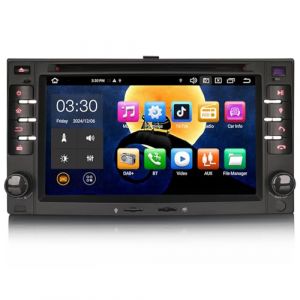 Erisin 8-Core 4+64GB Android 14 Autoradio Stereo pour Kia Carens Ceed Carnival Sorento Cerato Sportage Magentis GPS Navigateur Lecteur DVD &eacute;cran Tactile Wireless Carplay DSP Bluetooth 5.0 WiFi Dab+ (Erisin-Car Multimedia, neuf)